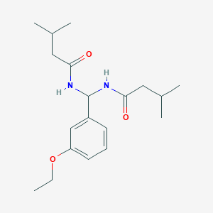 N-{(3-ethoxyphenyl)[(3-methylbutanoyl)amino]methyl}-3-methylbutanamide