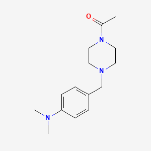 molecular formula C15H23N3O B3851343 4-[(4-acetyl-1-piperazinyl)methyl]-N,N-dimethylaniline 