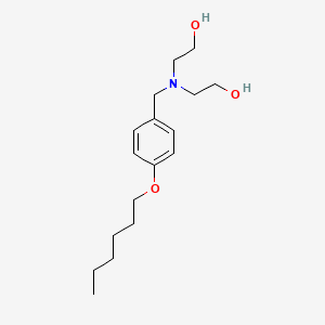 molecular formula C17H29NO3 B3851354 2,2'-{[4-(hexyloxy)benzyl]imino}diethanol 