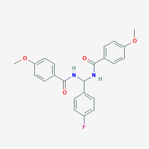N-{(4-fluorophenyl)[(4-methoxybenzoyl)amino]methyl}-4-methoxybenzamide