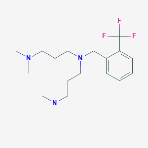 molecular formula C18H30F3N3 B3851365 N-[3-(dimethylamino)propyl]-N',N'-dimethyl-N-[2-(trifluoromethyl)benzyl]-1,3-propanediamine 