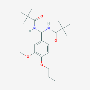 N-[[(2,2-dimethylpropanoyl)amino](3-methoxy-4-propoxyphenyl)methyl]-2,2-dimethylpropanamide
