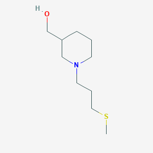 molecular formula C10H21NOS B3851389 {1-[3-(methylthio)propyl]-3-piperidinyl}methanol 