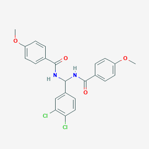 N-{(3,4-dichlorophenyl)[(4-methoxybenzoyl)amino]methyl}-4-methoxybenzamide