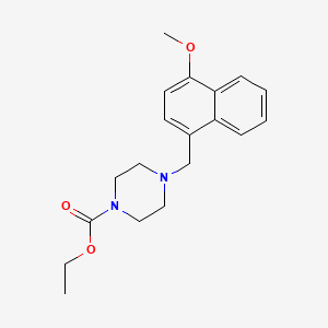 molecular formula C19H24N2O3 B3851397 ethyl 4-[(4-methoxy-1-naphthyl)methyl]-1-piperazinecarboxylate 
