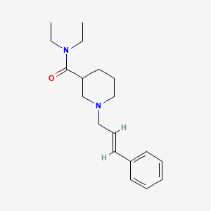 molecular formula C19H28N2O B3851399 N,N-diethyl-1-(3-phenyl-2-propen-1-yl)-3-piperidinecarboxamide 