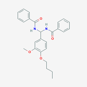 N-[(benzoylamino)(4-butoxy-3-methoxyphenyl)methyl]benzamide