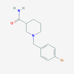 molecular formula C13H17BrN2O B3851437 1-(4-bromobenzyl)-3-piperidinecarboxamide 