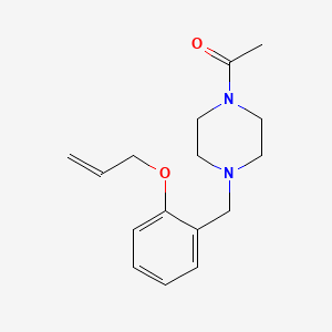 molecular formula C16H22N2O2 B3851439 1-acetyl-4-[2-(allyloxy)benzyl]piperazine 