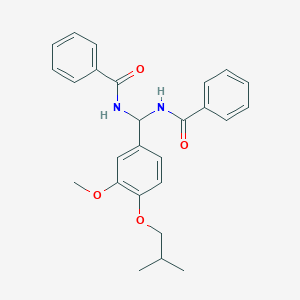 N-[(benzoylamino)(4-isobutoxy-3-methoxyphenyl)methyl]benzamide