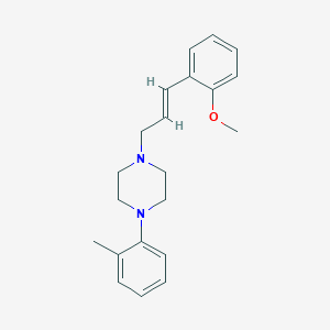 molecular formula C21H26N2O B3851488 1-[3-(2-methoxyphenyl)-2-propen-1-yl]-4-(2-methylphenyl)piperazine 