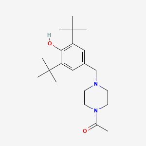 molecular formula C21H34N2O2 B3851493 4-[(4-acetyl-1-piperazinyl)methyl]-2,6-di-tert-butylphenol 