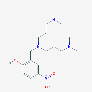 molecular formula C17H30N4O3 B3851500 2-({bis[3-(dimethylamino)propyl]amino}methyl)-4-nitrophenol 