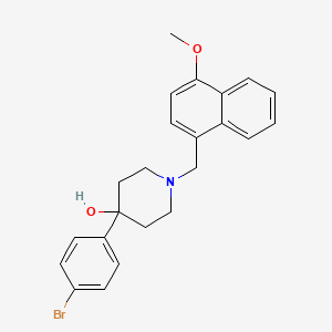 molecular formula C23H24BrNO2 B3851502 4-(4-bromophenyl)-1-[(4-methoxy-1-naphthyl)methyl]-4-piperidinol 