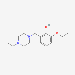 molecular formula C15H24N2O2 B3851510 2-ethoxy-6-[(4-ethyl-1-piperazinyl)methyl]phenol 