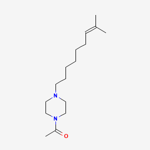 molecular formula C16H30N2O B3851513 1-acetyl-4-(8-methyl-7-nonen-1-yl)piperazine 