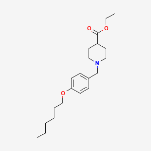 molecular formula C21H33NO3 B3851519 ethyl 1-[4-(hexyloxy)benzyl]-4-piperidinecarboxylate 