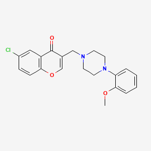 molecular formula C21H21ClN2O3 B3851545 6-chloro-3-{[4-(2-methoxyphenyl)-1-piperazinyl]methyl}-4H-chromen-4-one 