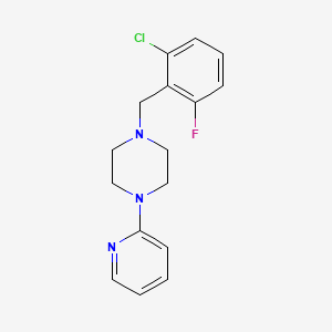molecular formula C16H17ClFN3 B3851555 1-(2-chloro-6-fluorobenzyl)-4-(2-pyridinyl)piperazine 