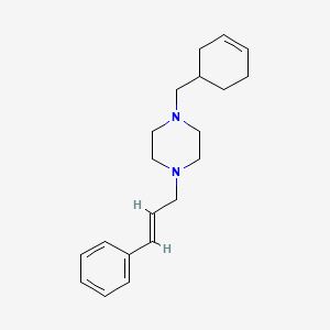 molecular formula C20H28N2 B3851565 1-(3-cyclohexen-1-ylmethyl)-4-(3-phenyl-2-propen-1-yl)piperazine 