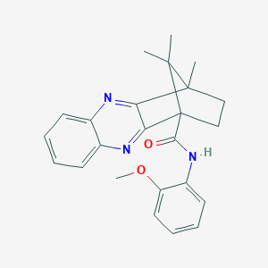 molecular formula C24H25N3O2 B385158 (1R,4S)-N-(2-methoxyphenyl)-4,11,11-trimethyl-1,2,3,4-tetrahydro-1,4-methanophenazine-1-carboxamide CAS No. 1214630-72-4
