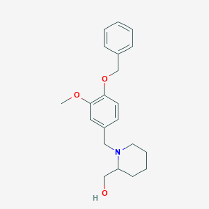 molecular formula C21H27NO3 B3851596 {1-[4-(benzyloxy)-3-methoxybenzyl]-2-piperidinyl}methanol 