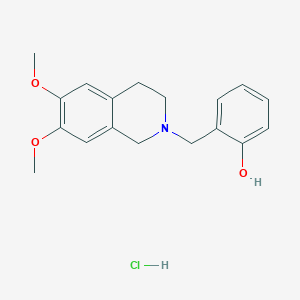 molecular formula C18H22ClNO3 B3851606 2-[(6,7-dimethoxy-3,4-dihydro-2(1H)-isoquinolinyl)methyl]phenol hydrochloride 