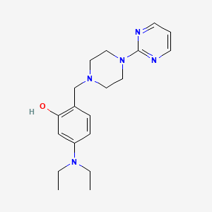 molecular formula C19H27N5O B3851618 5-(diethylamino)-2-{[4-(2-pyrimidinyl)-1-piperazinyl]methyl}phenol 