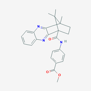 molecular formula C25H25N3O3 B385162 Methyl 4-(4,11,11-trimethyl-1,2,3,4-tetrahydro-1,4-methanophenazine-1-carboxamido)benzoate CAS No. 622364-70-9