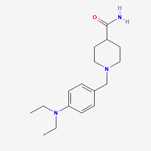 molecular formula C17H27N3O B3851638 1-[4-(diethylamino)benzyl]-4-piperidinecarboxamide 