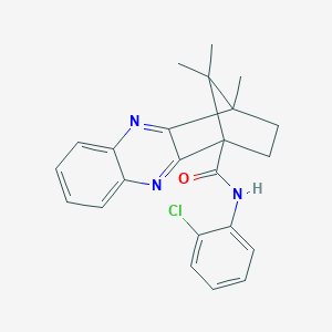 N-(2-Chlorophenyl)-12,15,15-trimethyl-3,10-diazatetracyclo[10.2.1.02,11.04,9]pentadeca-2,4,6,8,10-pentaene-1-carboxamide