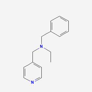 molecular formula C15H18N2 B3851646 N-benzyl-N-(4-pyridinylmethyl)ethanamine 