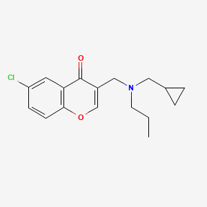 molecular formula C17H20ClNO2 B3851648 6-chloro-3-{[(cyclopropylmethyl)(propyl)amino]methyl}-4H-chromen-4-one 