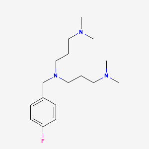 molecular formula C17H30FN3 B3851654 N-[3-(dimethylamino)propyl]-N-(4-fluorobenzyl)-N',N'-dimethyl-1,3-propanediamine 