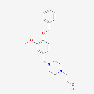 molecular formula C21H28N2O3 B3851661 2-{4-[4-(benzyloxy)-3-methoxybenzyl]-1-piperazinyl}ethanol 