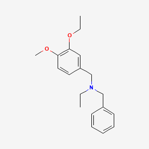 molecular formula C19H25NO2 B3851669 N-benzyl-N-(3-ethoxy-4-methoxybenzyl)ethanamine 