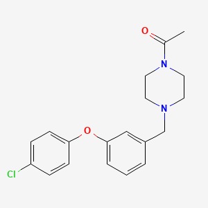 molecular formula C19H21ClN2O2 B3851682 1-acetyl-4-[3-(4-chlorophenoxy)benzyl]piperazine 