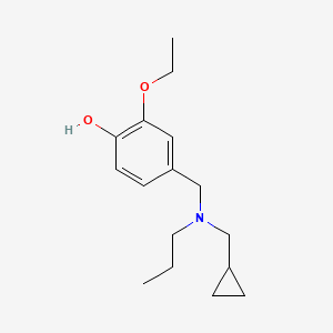molecular formula C16H25NO2 B3851684 4-{[(cyclopropylmethyl)(propyl)amino]methyl}-2-ethoxyphenol 