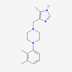 molecular formula C17H24N4 B3851694 1-(2,3-dimethylphenyl)-4-[(4-methyl-1H-imidazol-5-yl)methyl]piperazine 