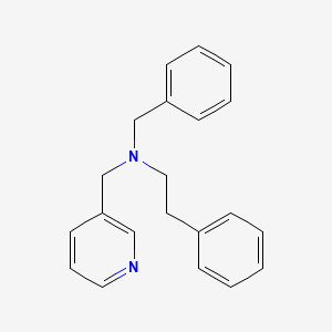 molecular formula C21H22N2 B3851702 N-benzyl-2-phenyl-N-(3-pyridinylmethyl)ethanamine 