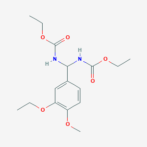 Ethyl [(ethoxycarbonyl)amino](3-ethoxy-4-methoxyphenyl)methylcarbamate