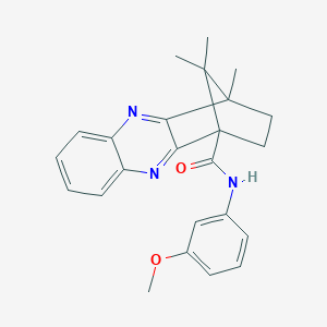 molecular formula C24H25N3O2 B385173 (1R,4S)-N-(3-methoxyphenyl)-4,11,11-trimethyl-1,2,3,4-tetrahydro-1,4-methanophenazine-1-carboxamide CAS No. 1214631-10-3