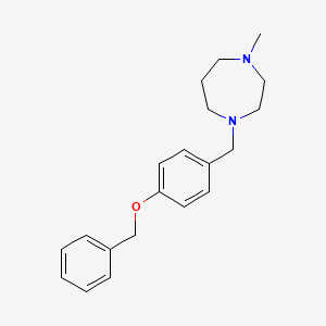molecular formula C20H26N2O B3851735 1-[4-(benzyloxy)benzyl]-4-methyl-1,4-diazepane 