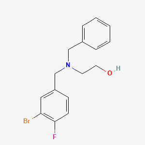 molecular formula C16H17BrFNO B3851738 2-[benzyl(3-bromo-4-fluorobenzyl)amino]ethanol 