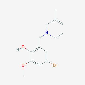 molecular formula C14H20BrNO2 B3851750 4-bromo-2-{[ethyl(2-methyl-2-propen-1-yl)amino]methyl}-6-methoxyphenol 