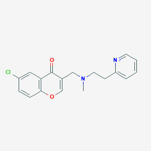 molecular formula C18H17ClN2O2 B3851758 6-chloro-3-({methyl[2-(2-pyridinyl)ethyl]amino}methyl)-4H-chromen-4-one 