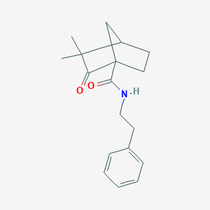 molecular formula C18H23NO2 B385177 3,3-dimethyl-2-oxo-N-(2-phenylethyl)bicyclo[2.2.1]heptane-1-carboxamide 