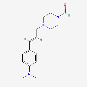 molecular formula C16H23N3O B3851816 4-{3-[4-(dimethylamino)phenyl]-2-propen-1-yl}-1-piperazinecarbaldehyde 