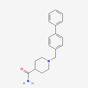molecular formula C19H22N2O B3851819 1-(4-biphenylylmethyl)-4-piperidinecarboxamide 