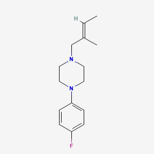 molecular formula C15H21FN2 B3851842 1-(4-fluorophenyl)-4-(2-methyl-2-buten-1-yl)piperazine 